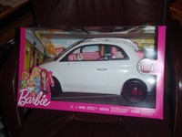 barbie white fiat car